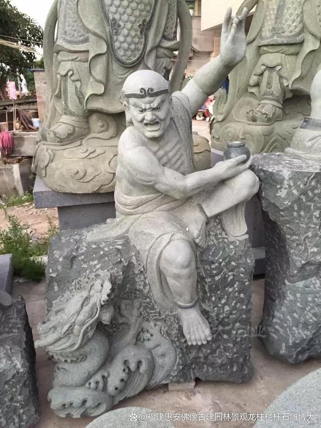 罗汉在民居中的搭配方法开元ky棋牌石雕十八(图6)